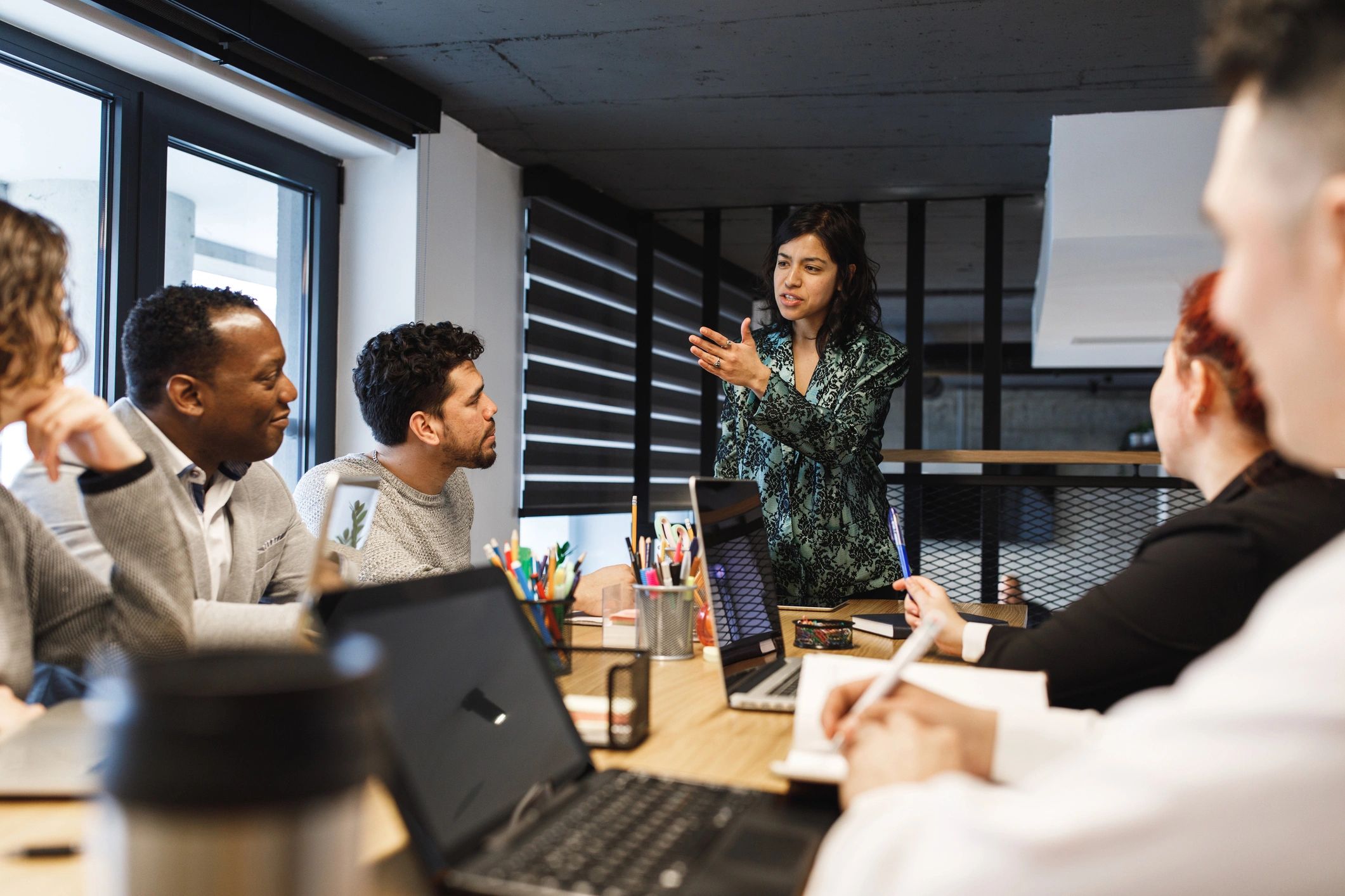 IT team collaborating in a boardroom